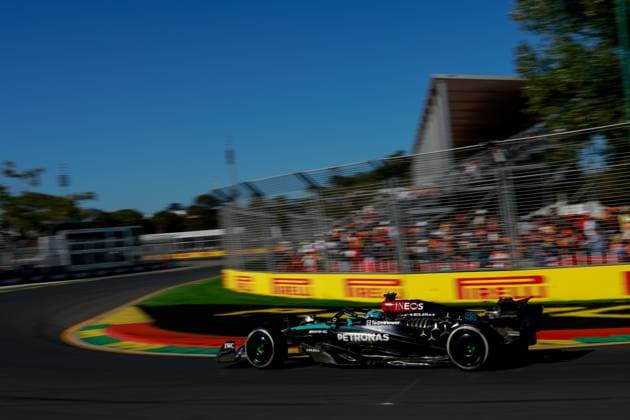 63 RUSSELL George (gbr), Mercedes AMG F1 Team W15, action during the Formula 1 Rolex Australian Grand Prix 2024, 3rd round of the 2024 Formula One World Championship, WM, Weltmeisterschaft from March 22 to 24, 2024 on the Albert Park Circuit, in Melbourne, Australia - F1 - AUSTRALIAN GRAND PRIX 2024 DPPI Panoramic  240324_R03_AUSTRALIA_F12024GP03AUS_JK316507.jpg