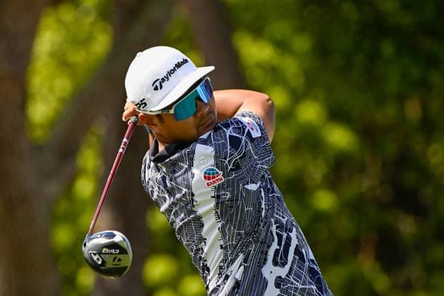 PALM HARBOR, FL - MARCH 23: Ryo Hisatsune (JPN) watches his tee shot on 1 during Rd3 of the Valspar Championship at Innisbrook Resort - Copperhead, on March 23, 2024, in Palm Harbor, Florida. (Photo by Ken Murray Icon Sportswire) GOLF: MAR 23 PGA, Golf Herren Valspar Championship EDITORIAL USE ONLY Icon2403230313