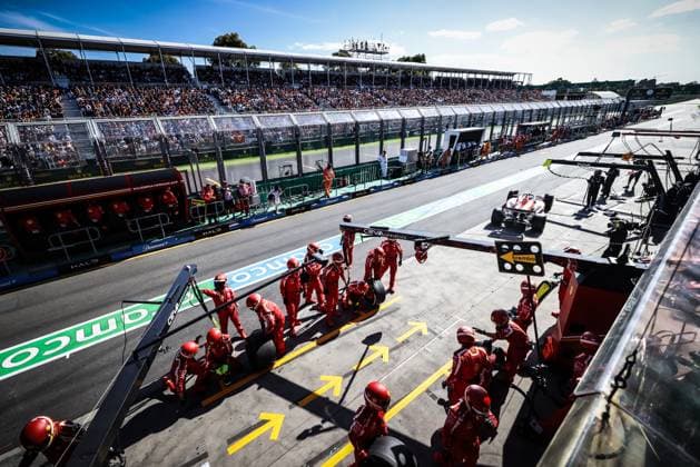 March 24, 2024, Melbourne, Victoria, Australia: MELBOURNE, AUSTRALIA - MARCH 24: Carlos Sainz of Spain and Scuderia Ferrari pits on his way to winning the 2024 Australian Grand Prix at Albert Park in Melbourne, Australia Melbourne Australia - ZUMAp121 20240324_zsp_p121_082 Copyright: xChrisxPutnamx