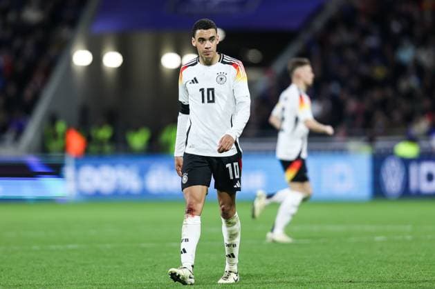 Sport, Football, UEFA international match season 2023 24 Friendly match France Germany 23 03 2024, Groupama Stadium Lyon Jamal Musiala Germany, 10 Lyon Groupama Stadium France