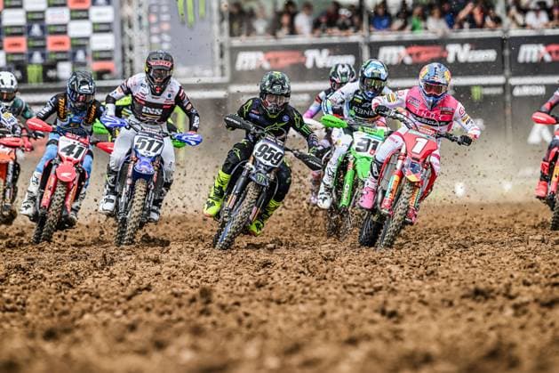 Bilder des Jahres 2024, Sport 03 März Sport Themen der Woche KW12 Sport Bilder des Tages Motocross World Championship, WM, Weltmeisterschaft Round 2-MXGP of SPAIN-MADRID-24 Marzo 2024-MXGP Class-Start during MXGP of Spain, Motocross race in Spain, Spain, March 24 2024  Copyright: xDavidexMessora IPAxSportx xipa-ax xx IPA_44598786 IPA_Agency_IPA44598786