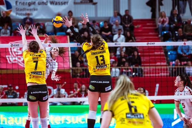 VBL Volleyball Bundesliga SC Potsdam VfB Suhl LOTTO Thüringen PlayOffs, 24 03 2024 VBL Volleyball Bundesliga SC Potsdam VfB Suhl LOTTO Thüringen 24 03 2024 Copyright: xBEAUTIFULxSPORTS NicolxMarschallx