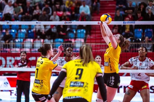 VBL Volleyball Bundesliga SC Potsdam VfB Suhl LOTTO Thüringen PlayOffs, 24 03 2024 VBL Volleyball Bundesliga SC Potsdam VfB Suhl LOTTO Thüringen 24 03 2024 Copyright: xBEAUTIFULxSPORTS NicolxMarschallx
