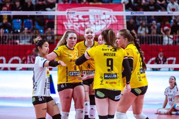 VBL Volleyball Bundesliga SC Potsdam VfB Suhl LOTTO Thüringen PlayOffs, 24 03 2024 VBL Volleyball Bundesliga SC Potsdam VfB Suhl LOTTO Thüringen 24 03 2024 Copyright: xBEAUTIFULxSPORTS NicolxMarschallx