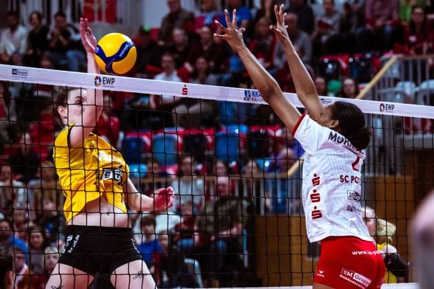 VBL Volleyball Bundesliga SC Potsdam VfB Suhl LOTTO Thüringen PlayOffs, 24 03 2024 VBL Volleyball Bundesliga SC Potsdam VfB Suhl LOTTO Thüringen 24 03 2024 Copyright: xBEAUTIFULxSPORTS NicolxMarschallx