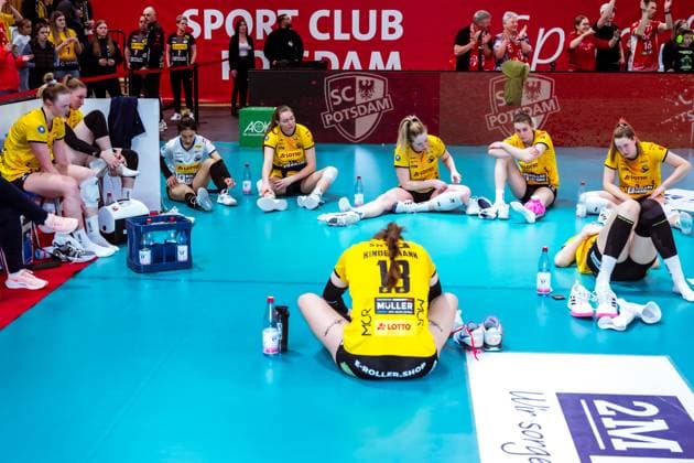 VBL Volleyball Bundesliga SC Potsdam VfB Suhl LOTTO Thüringen PlayOffs, 24 03 2024 VBL Volleyball Bundesliga SC Potsdam VfB Suhl LOTTO Thüringen 24 03 2024 Copyright: xBEAUTIFULxSPORTS NicolxMarschallx