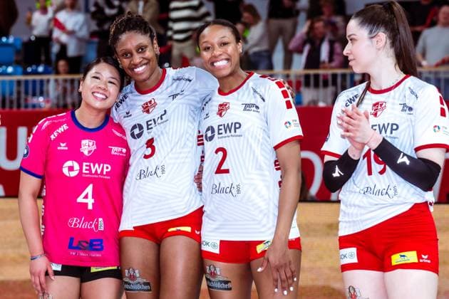 VBL Volleyball Bundesliga SC Potsdam VfB Suhl LOTTO Thüringen PlayOffs, 24 03 2024 VBL Volleyball Bundesliga SC Potsdam VfB Suhl LOTTO Thüringen 24 03 2024 Copyright: xBEAUTIFULxSPORTS NicolxMarschallx