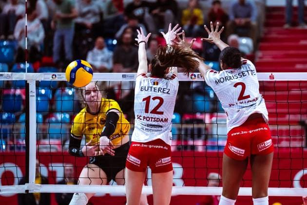 VBL Volleyball Bundesliga SC Potsdam VfB Suhl LOTTO Thüringen PlayOffs, 24 03 2024 VBL Volleyball Bundesliga SC Potsdam VfB Suhl LOTTO Thüringen 24 03 2024 Copyright: xBEAUTIFULxSPORTS NicolxMarschallx