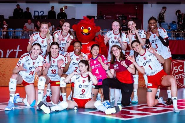 VBL Volleyball Bundesliga SC Potsdam VfB Suhl LOTTO Thüringen PlayOffs, 24 03 2024 VBL Volleyball Bundesliga SC Potsdam VfB Suhl LOTTO Thüringen 24 03 2024 Copyright: xBEAUTIFULxSPORTS NicolxMarschallx