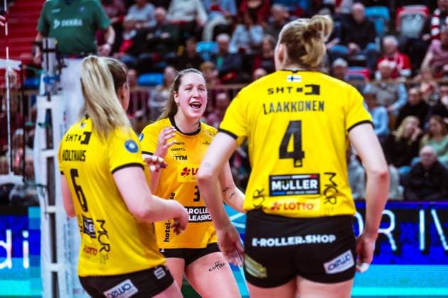 VBL Volleyball Bundesliga SC Potsdam VfB Suhl LOTTO Thüringen PlayOffs, 24 03 2024 VBL Volleyball Bundesliga SC Potsdam VfB Suhl LOTTO Thüringen 24 03 2024 Copyright: xBEAUTIFULxSPORTS NicolxMarschallx