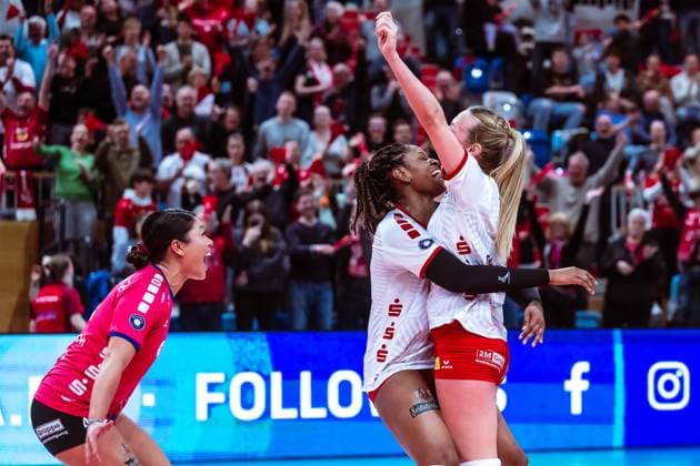 VBL Volleyball Bundesliga SC Potsdam VfB Suhl LOTTO Thüringen PlayOffs, 24 03 2024 VBL Volleyball Bundesliga SC Potsdam VfB Suhl LOTTO Thüringen 24 03 2024 Copyright: xBEAUTIFULxSPORTS NicolxMarschallx
