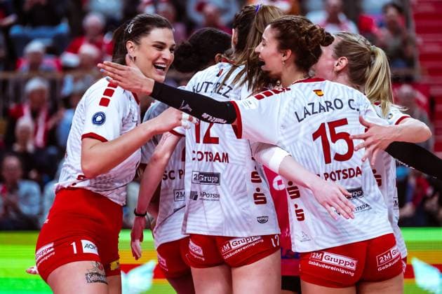 VBL Volleyball Bundesliga SC Potsdam VfB Suhl LOTTO Thüringen PlayOffs, 24 03 2024 VBL Volleyball Bundesliga SC Potsdam VfB Suhl LOTTO Thüringen 24 03 2024 Copyright: xBEAUTIFULxSPORTS NicolxMarschallx