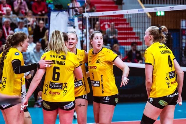 VBL Volleyball Bundesliga SC Potsdam VfB Suhl LOTTO Thüringen PlayOffs, 24 03 2024 VBL Volleyball Bundesliga SC Potsdam VfB Suhl LOTTO Thüringen 24 03 2024 Copyright: xBEAUTIFULxSPORTS NicolxMarschallx