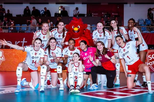 VBL Volleyball Bundesliga SC Potsdam VfB Suhl LOTTO Thüringen PlayOffs, 24 03 2024 VBL Volleyball Bundesliga SC Potsdam VfB Suhl LOTTO Thüringen 24 03 2024 Copyright: xBEAUTIFULxSPORTS NicolxMarschallx