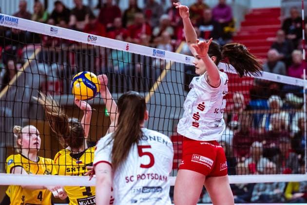VBL Volleyball Bundesliga SC Potsdam VfB Suhl LOTTO Thüringen PlayOffs, 24 03 2024 VBL Volleyball Bundesliga SC Potsdam VfB Suhl LOTTO Thüringen 24 03 2024 Copyright: xBEAUTIFULxSPORTS NicolxMarschallx