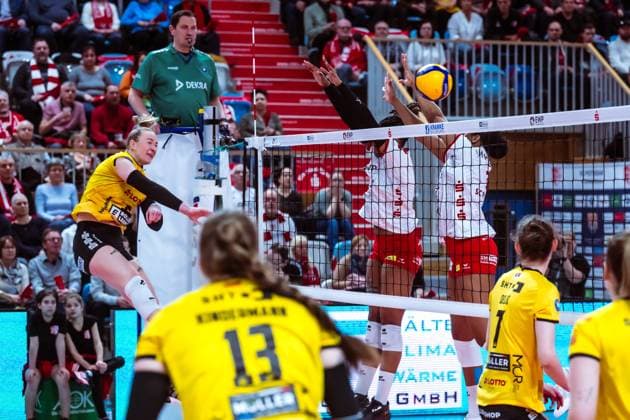 VBL Volleyball Bundesliga SC Potsdam VfB Suhl LOTTO Thüringen PlayOffs, 24 03 2024 VBL Volleyball Bundesliga SC Potsdam VfB Suhl LOTTO Thüringen 24 03 2024 Copyright: xBEAUTIFULxSPORTS NicolxMarschallx