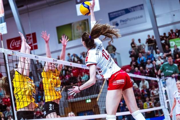 VBL Volleyball Bundesliga SC Potsdam VfB Suhl LOTTO Thüringen PlayOffs, 24 03 2024 VBL Volleyball Bundesliga SC Potsdam VfB Suhl LOTTO Thüringen 24 03 2024 Copyright: xBEAUTIFULxSPORTS NicolxMarschallx