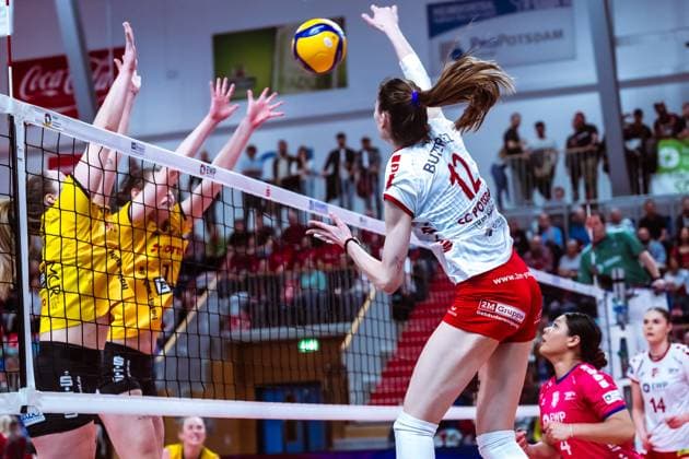 VBL Volleyball Bundesliga SC Potsdam VfB Suhl LOTTO Thüringen PlayOffs, 24 03 2024 VBL Volleyball Bundesliga SC Potsdam VfB Suhl LOTTO Thüringen 24 03 2024 Copyright: xBEAUTIFULxSPORTS NicolxMarschallx