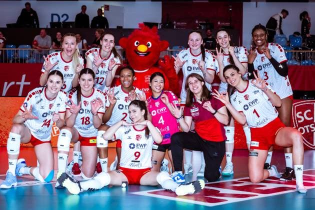 VBL Volleyball Bundesliga SC Potsdam VfB Suhl LOTTO Thüringen PlayOffs, 24 03 2024 VBL Volleyball Bundesliga SC Potsdam VfB Suhl LOTTO Thüringen 24 03 2024 Copyright: xBEAUTIFULxSPORTS NicolxMarschallx
