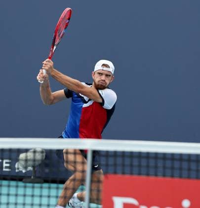 March 24, 2024, Miami Gardens, Florida, United States Of America: MIAMI GARDENS, FLORIDA - MARCH 24: Tomas Machac of the Czech Republic defeats Andy Murray of Great Britain on Day 9 of the Miami Open at Hard Rock Stadium on March 24, 2024 in Miami Gardens, Florida....People: Tomas Machac Miami Gardens United States Of America - ZUMAs214 20240324_ada_s214_058 Copyright: xSMGx