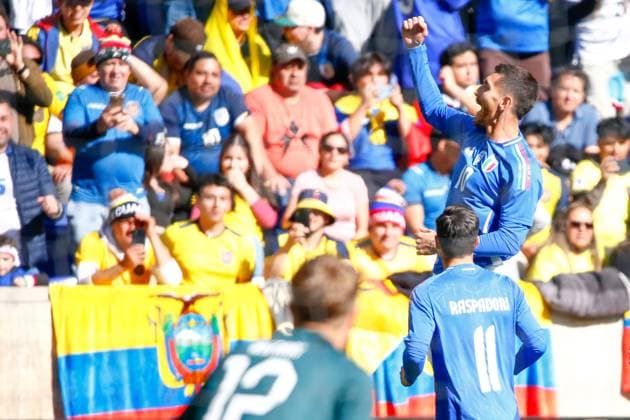 March 24, 2024, Harrison, Nj, United States: Lorenzo Pellegrini of Italy during a match against Ecuador in an International Friendly, Länderspiel, Nationalmannschaft match at the Red Bull Arena in the city of Harrison in New Jersey in the United States this Sunday, March 24. Harrison United States - ZUMAv122 20240324_aap_v122_014 Copyright: xWilliamxVolcovx