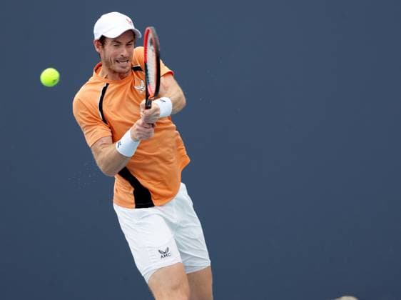 March 24, 2024, Miami Gardens, Florida, United States Of America: MIAMI GARDENS, FLORIDA - MARCH 24: Tomas Machac of the Czech Republic defeats Andy Murray of Great Britain on Day 9 of the Miami Open at Hard Rock Stadium on March 24, 2024 in Miami Gardens, Florida....People: Tomas Machac Miami Open Presented by Itau 2024 - Day 9  - ZUMAs214 20240324_ada_s214_084 Copyright: xSMGx