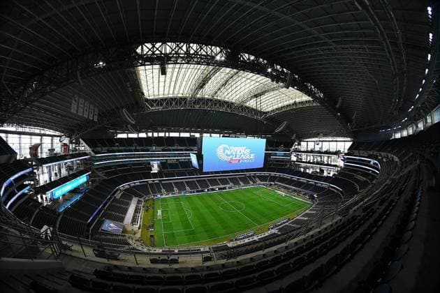 RECORD DATE NOT STATED CONCACAF NATIONS LEAGUE 2023-2024 Jamaica vs Panama - Third Place General View Stadium during the Third Place match between Jamaica and Panama as part of the 2024 Concacaf Nations League, at AT-T Stadium, Arlington, Texas, on March 24, 2024. ARLINGTON TEXAS UNITED STATES  Copyright: xAdrianxMaciasx 20240324135959_CNL_24_3RD_JAM_PAN_STADIUM3