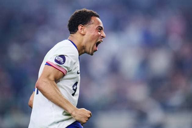 RECORD DATE NOT STATED CONCACAF NATIONS LEAGUE 2023-2024 Mexico vs United States - Final Tyler Adams celebrate this goal 0-1 of United States during the Final match between Mexico (Mexican national team, Nationalteam and United States as part of the 2024 Concacaf Nations League, at AT-T Stadium, Arlington, Texas, on March 24, 2024. ARLINGTON TEXAS UNITED STATES  Copyright: xJorgexMartinezx 20240324200609_CNL_24_FINAL_MEX_USA_ADAMS222