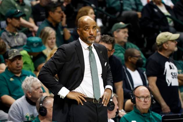 March 24, 2024, Tampa, Florida, USA: South Florida Bulls head coach Amir Abdur-Rahim looks on during the second half against the Virginia Commonwealth Rams at USF s Yuengling Center in Tampa on Sunday, March 24, 2024. Tampa USA - ZUMAs70_ 0442134309st Copyright: xIvyxCeballox