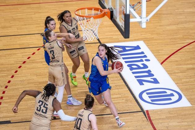 Basketball Berlin 24 03 2024 Season 2023 2024 1 Bundesliga DBBL Play offs Quarterfinals Game 2 Alba Berlin Saarlouis Royals Leoni Kreyenfeld Alba, No 07