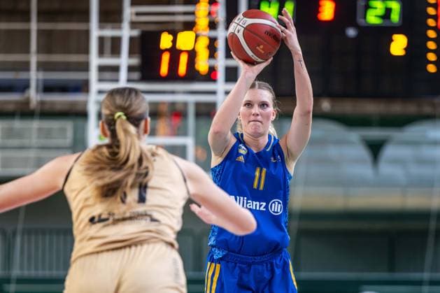 Basketball Berlin 24 03 2024 Season 2023 2024 1 Bundesliga DBBL Play offs Quarterfinals Game 2 Alba Berlin Saarlouis Royals Nina Rosemeyer Alba, No 11