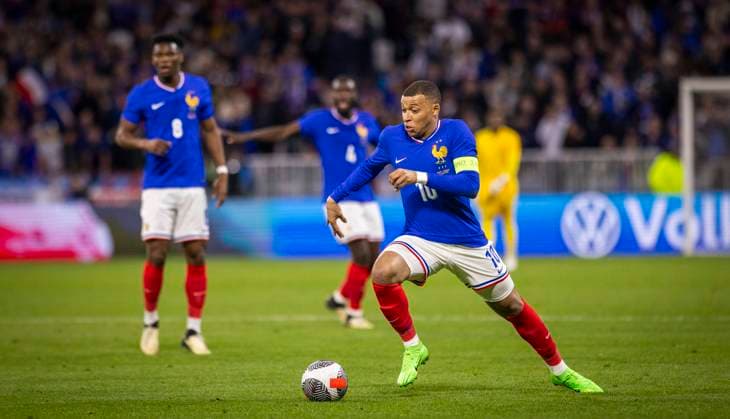 Lyon, France 23rd Mar 2024 Aurelien Tchouameni FRA Dayot Upamecano FRA France Germany Germany 23 03 2024