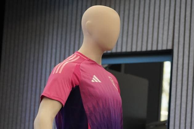 Adidas away jersey in the press conference Frankfurt 25 03 2024 Final training Germany, DFB Campus