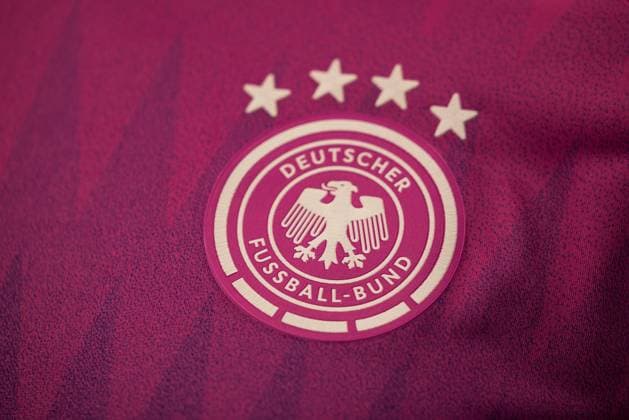 UEFA friendly match press conference Germany 25 03 2024 The away jersey of the German national team DFB logo UEFA friendly match press conference Germany, Frankfurt, DFB Campus on 25 03 2024 Copyright: xBEAUTIFULxSPORTS Wunderlx