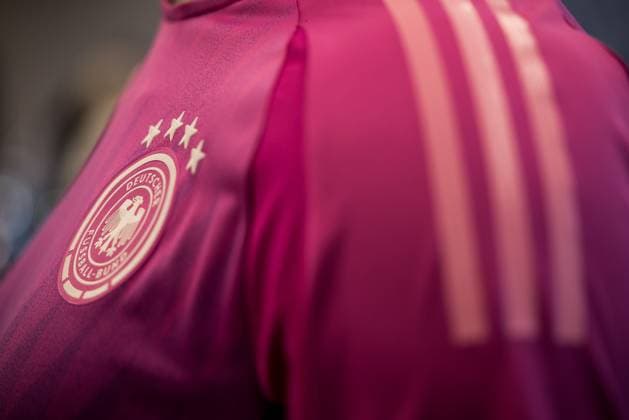 UEFA friendly match press conference Germany 25 03 2024 The away jersey of the German national team DFB logo UEFA friendly match press conference Germany, Frankfurt, DFB Campus on 25 03 2024 Copyright: xBEAUTIFULxSPORTS Wunderlx