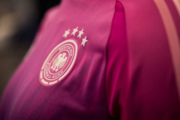 UEFA friendly match press conference Germany 25 03 2024 The away jersey of the German national team DFB logo UEFA friendly match press conference Germany, Frankfurt, DFB Campus on 25 03 2024 Copyright: xBEAUTIFULxSPORTS Wunderlx