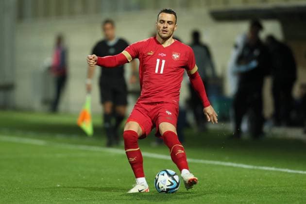 CYPRUS vs SERBIA FILIP KOSTIC football player of Serbia, at the friendly match against Cyprus, at Belgrade Stark Arena. Belgrade 25.03.2024. photo: MN Press FOOTBALL, FRIENDLY MATCH, SERBIA, CYPRUS Larnaca stadium AEK arena Cyprus Copyright: xMarkoxMetlasx xMNxPressx