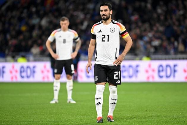 Lyon, Groupama Stadium, 23 03 24, GER, Men, Laenderspiel, France Germany Picture Ilkay GUENDOGAN Germany Only for editorial use UEFA regulations prohibit any use of photographs as image sequences and or quasi video Auvergne Rhone Alpes France