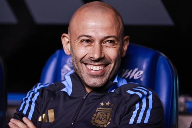 Sport Bilder des Tages RECORD DATE NOT STATED Seleccion Mexicana Sub-23 2024 Mexico vs Argentina Javier Mascherano head coach of Argentina during the friendly match between Mexico U-23 (Mexican national team, Nationalteam and Argentina U-23, at Cauhtemoc Stadium, Puebla, Puebla, Mexico, on March 25, 2024. PUEBLA PUEBLA MEXICO  Copyright: xJuanxLuisxDiazx 20240325200231_SMN_U23_MEX_ARG_MASCHERANO24