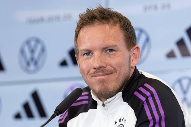 DFB press conference and final training of the national team National coach Julian Nagelsmann Germany Press conference and final training before the international match between Germany and the Netherlands at the DFB Campus in Frankfurt am Main on March 25, 2024 , Frankfurt am Main Hessen Germany DFB Campus