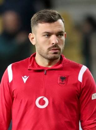 PARMA, ITALY - MARCH 22: Elhan Kastrati of Albania looks on ,during the International Friendly, L?nderspiel, Nationalmannschaft match between Albania and Chile at Ennio Tardini Stadium on March 22, 2024 in Parma, Italy. SPO 