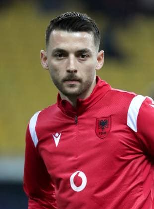 PARMA, ITALY - MARCH 22: Arber Hoxha of Albania looks on ,during the International Friendly, L?nderspiel, Nationalmannschaft match between Albania and Chile at Ennio Tardini Stadium on March 22, 2024 in Parma, Italy. SPO 