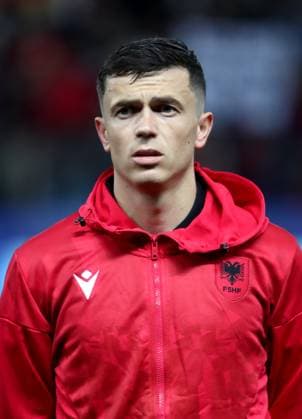 PARMA, ITALY - MARCH 22: Jasir Asani of Albania looks on ,during the International Friendly, L?nderspiel, Nationalmannschaft match between Albania and Chile at Ennio Tardini Stadium on March 22, 2024 in Parma, Italy. SPO 