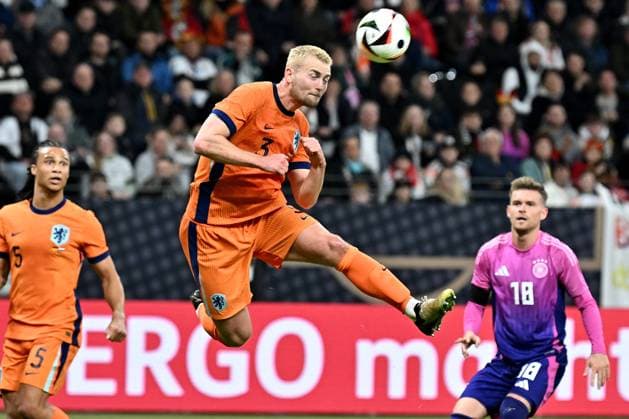 26 03 2024, xfux, football international, Germany Netherlands, emspor, v l Matthijs de Ligt Netherlands DFL DFB REGULATIONS PROHIBIT ANY USE OF PHOTOGRAPHS as IMAGE SEQUENCES and or QUASI VIDEO Frankfurt am Main