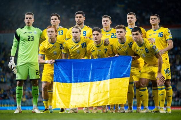 March 26, 2024, Wroclaw, Poland: Team of Ukraine seen posing to the picture (Andriy Lunin, Illia Zabarnyi, Roman Yaremchuk Mykola Matviyenko, Volodymyr Brazhko, Vitaliy Mykolenko, Yukhym Konoplia, Mykhailo Mudryk, Georgiy Sudakov, Viktor Tsygankov, Ruslan Malinovskyi seen in action during the UEFA EURO, EM, Europameisterschaft,Fussball 2024 Qualifiers play off final match between Ukraine and Iceland at the Tarczynski Arena in Wroclaw. Wroclaw Poland - ZUMAs227 20240326_zip_s227_018 Copyright: xMateuszxSlodkowskix