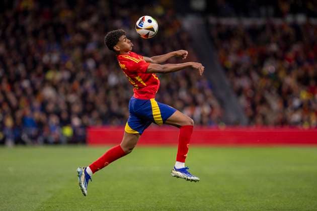 Sport Bilder des Tages Lamine Yamal of Spain during the Spain vs Brazil game at the Estadio Bernabeu in Madrid, Spain (Richard Callis SPP)  Copyright: xRichardxCallis SPPx spp-en-RiCa-rcallis260324-1205