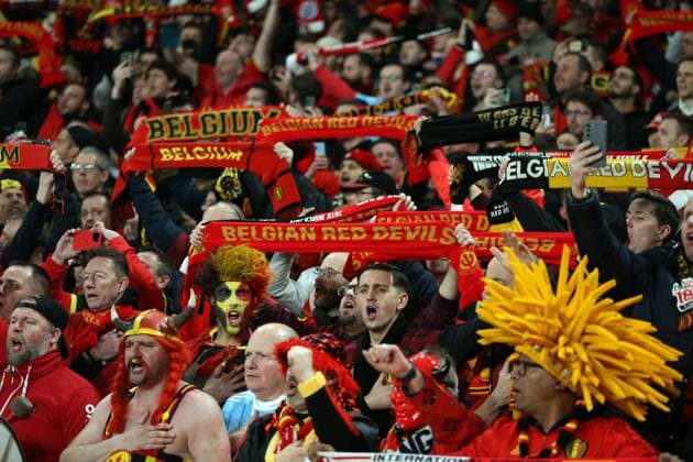 Belgium Fans England v Belgium - International Friendly, Länderspiel, Nationalmannschaft Football, Wembley Stadium. UK. 26 MAR 2024 Editorial use only  Copyright: xJASONPIX Shutterstockx 14406598dp