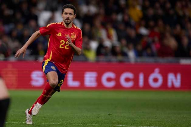 Jesus Navas of Spain looks on, friendly, Spain v Brazil, Santiago Bernabeu Stadium, March 26, 2024, Madrid, Spain.