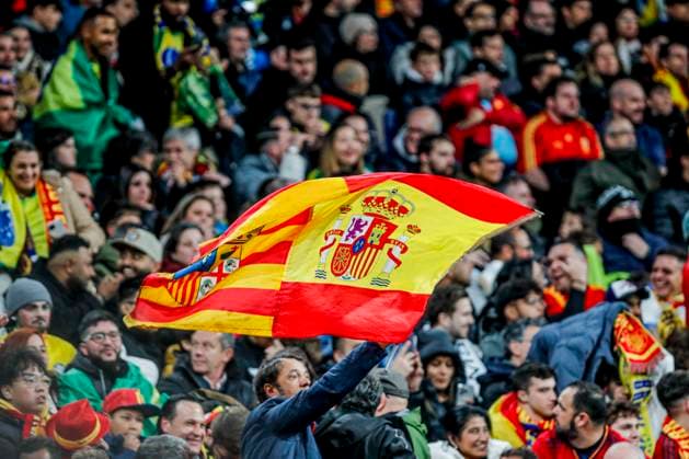 Friendly game between Spain and Brazil MADRID (ES) 03 26 2024-FOOTBALL FRIENDLY FRIENDS SPAIN BRAZIL- Spain fans, during the match between Spain and Brazil, valid for the Friendlies of the teams, held at the Santiago Bernabeu stadium, in the city of Madrid, this Tuesday , 26. (Foto: Pedro Paulo Diaz Thenews2 imago images) SPO  Copyright: xPedroxPauloxDiazx