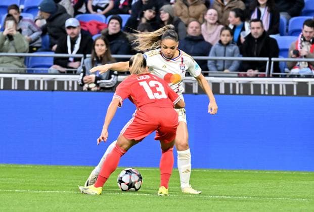 delphine cascarino (lyon) FOOTBALL: Olympique Lyonnais FÃ minines vs Benfica Lisbonne - 1 4 de finale Ligue des Champions FÃ minine - 27 03 2024 FredericChambert Panoramic 